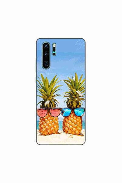 OEM Θήκη συμβατή με Huawei P30 Pro από σιλικόνη gel TPU, σχέδιο Παραλία Ανανάδες