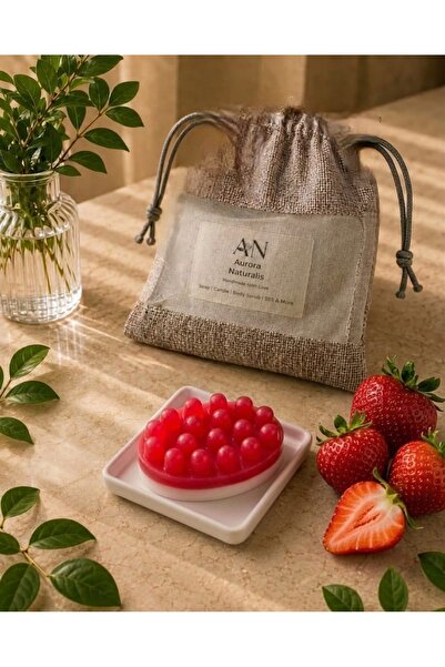 aurora naturalis Massage Soap with Strawberry & Vanilla Scent