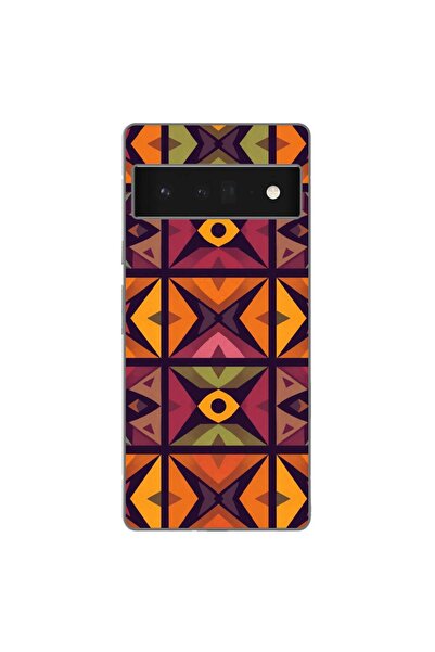 OEM Husa compatibila cu Google Pixel 6 Pro Silicon Gel Tpu Model Tribal Retro...