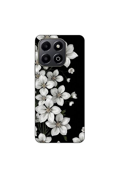 OEM Husa compatibila cu Honor X6b Silicon Gel Tpu Model Pure White Flowers