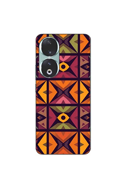 OEM Husa compatibila cu Honor 90 5G Silicon Gel Tpu Model Tribal Retro Shapes