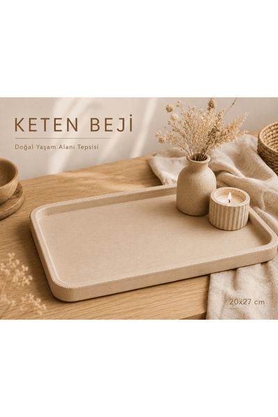 Art By Aslı Wabi Sabi Style Decorative Tray 20X27