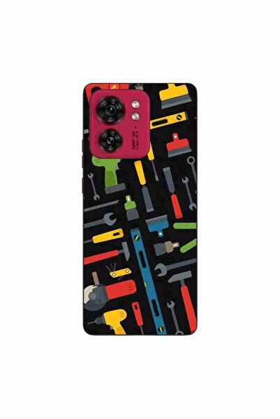 OEM Θήκη συμβατή με Motorola Edge 40, από σιλικόνη gel TPU, με σχέδιο εργαλείων.