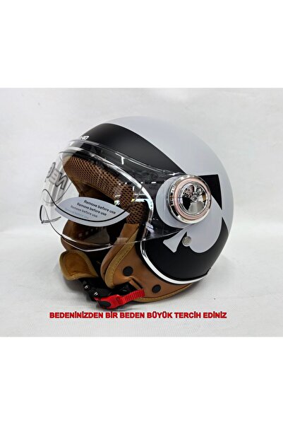 Nero Tk-06 Şefaf Vizörlü Yarım Açık Kask Mat S2