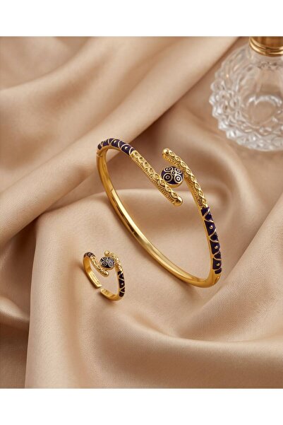 SE Jewellery Collection Selin Ersoy Xuping Otantik Siyah Mineli Kelepçe Bilek...
