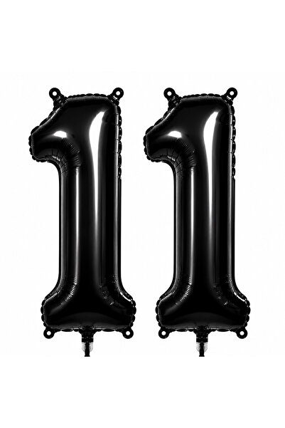 BeySüS 11 Foil Balloons Black Color (76 cm)