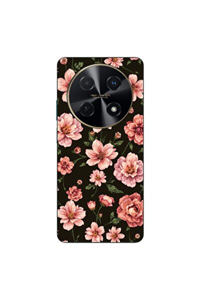 OEM Калъф, съвместим с Huawei Nova 12i, силиконов гел TPU, с десен на розови ...