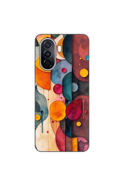 OEM Husa compatibila cu Huawei Nova Y70 Silicon Gel Tpu Model Abstract Shapes...
