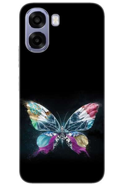 Ceppare Oppo A6X / A6T / A6T 5G Uyumlu Kılıf Desen Baskılı Silikon Kelebek Re...