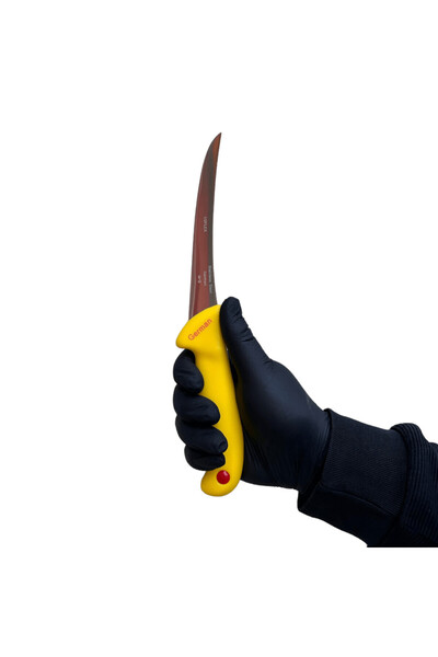 KAVI ONE Cutit dezosare pentru macelarie, German -Steel - 28cm, Zen 5002, Galben