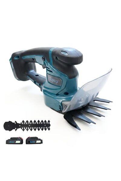 Rovo RV-21V Grass and Hedge Shears, for grass/shrubs, 2 batteries, 21V, 2.0 Ah