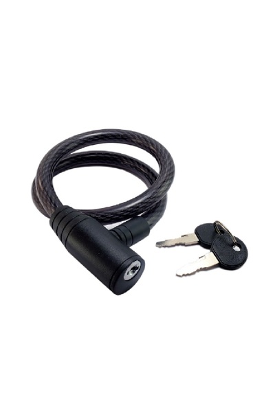 GIDA-CRIS Bicycle lock made of 12 mm coated steel wire, GC085, 800 mm long an...