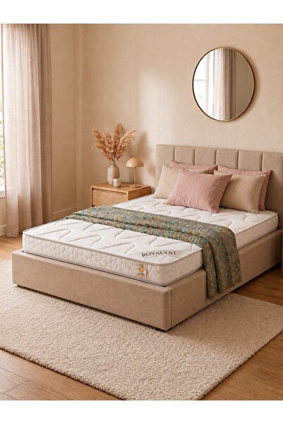ROYALYAT Tek Kişilik 90x190x14 Hafızalı Visco Sünger Yaysız Örme Kumaş Yatak