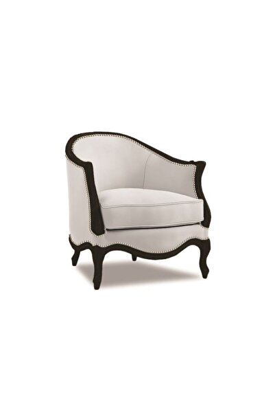 homejoyz Linen and Wood Suede Fabric Chair - Beige and Dark Brown - Maro - 80...