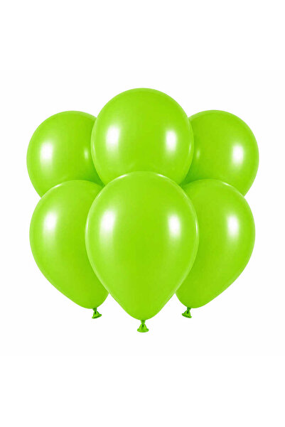 BeySüS Light Green Color Latex Pastel Balloon (30 cm) - 6 Pieces