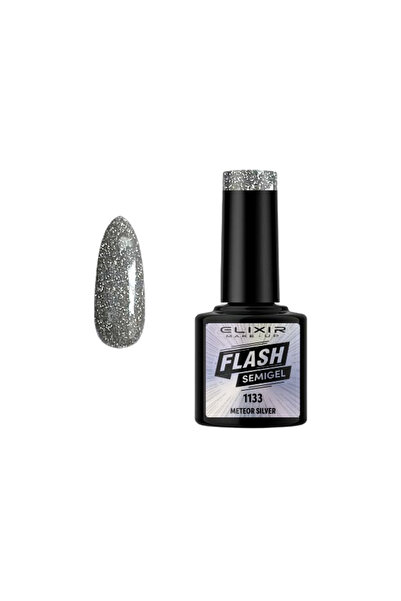 Elixir FLASH SEMI GEL (ΗΜΙΜΟΝΙΜΟ BΕΡΝΙΚΙ) - 1133 (METEOR Silver-colored) 8ML