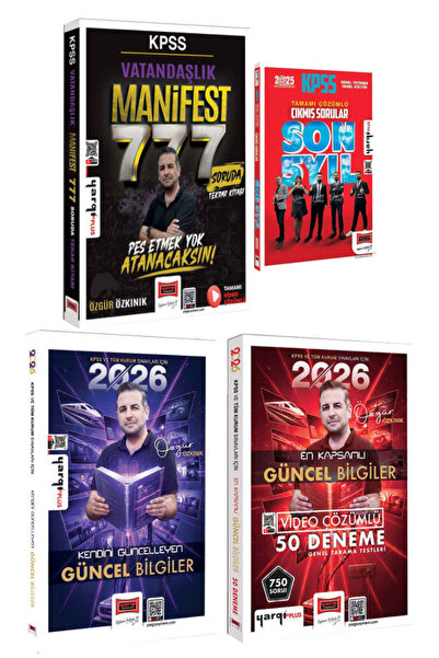 Yargı Yayınları KPSS 2026 Özgür Özkınık Vatandaşlık Manifest 777 Soruda Tekra...