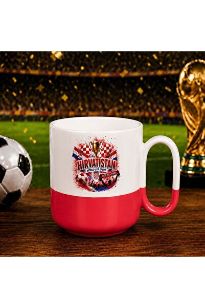 Bk Gift كأس هيرفيتستان الأحمر المبهج بتصميم كأس العالم لكرة القدم