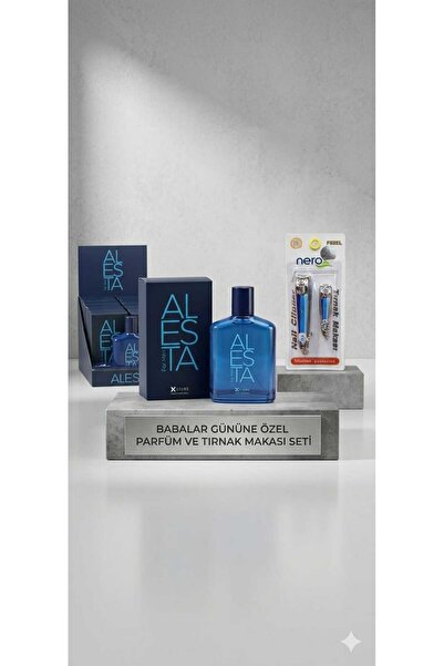 Lider MAGNESİA BABALAR GÜNÜNE ÖZEL ALESTA ERKEK PARFÜM 100ML FOR MEN + 2Lİ TI...