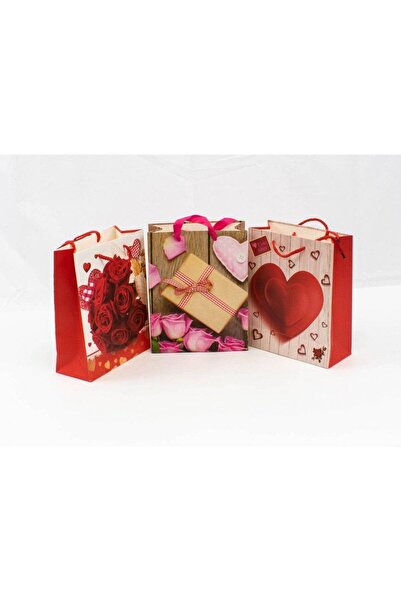 OEM Heart Gift Bags 18x23x8cm 12/ Top Bottom Set Model 1