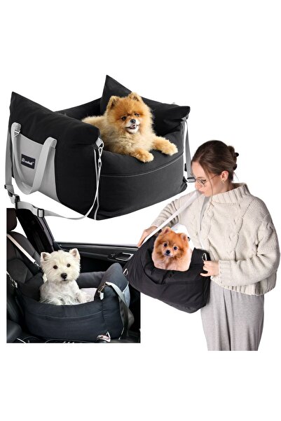 Mardil Scaun auto pentru animale de companie 3-în-1 WOBELL 30x50x45 cm Negru/...