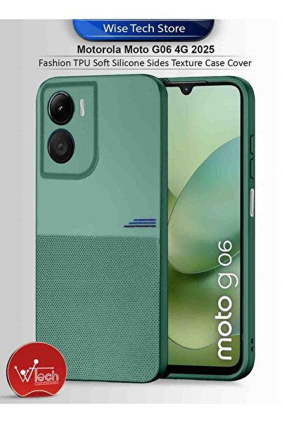 Wtech غطاء حماية ناعم من السيليكون TPU بتصميم عصري لهاتف موتورولا موتو G06 4G...