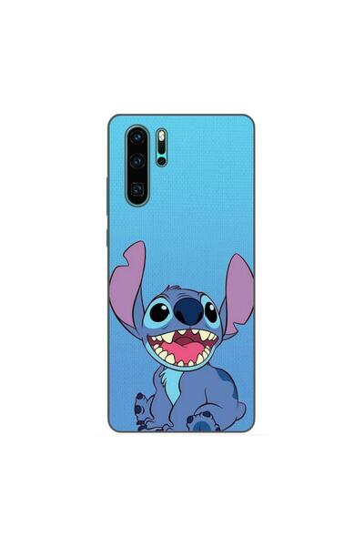 OEM Θήκη συμβατή με Huawei P30 Pro Σιλικόνης Gel TPU με σχέδιο Stitch Μπλε