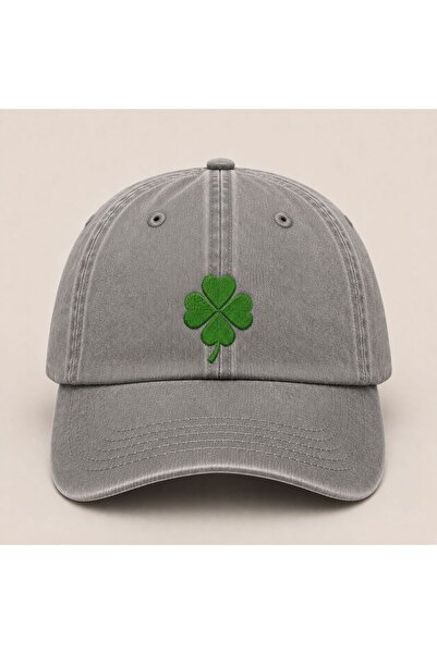 WeavedCo Clover Embroidered Vintage Washed Cap Hat