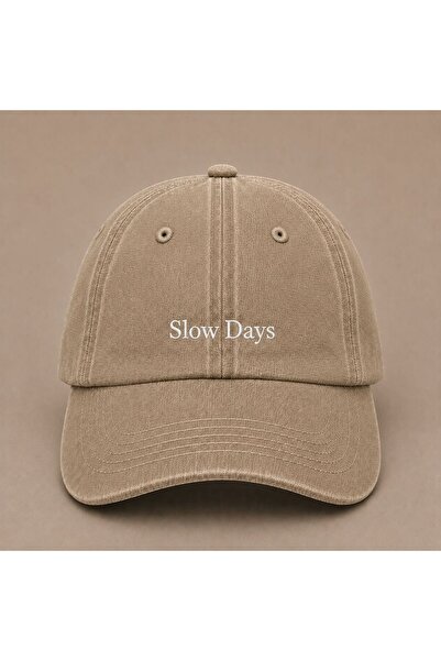 WeavedCo Slow Days Embroidered Vintage Washed Cap Hat