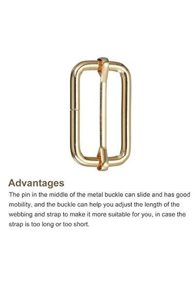 sourcingmap sourcing map Slider Buckles, 10pcs 38x20x4.8mm, Adjustable Rectan...