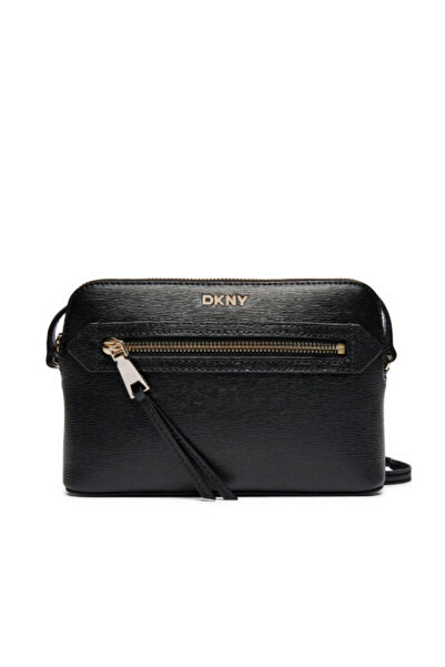 Dkny Γυναικεία Δερμάτινη Bryant Ave Τσάντα Χιαστί Μαύρη R42EKE17-BGD