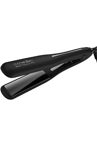 İkonic Black Titanium Pro Hair Straightener, Professional Dual Titanium Float...