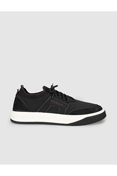 Cabani Black Knitwear Sneaker Men's Shoes