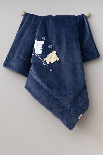 Bebitof Cotton Double Layer Fiber Filled Velvet Baby Blanket
