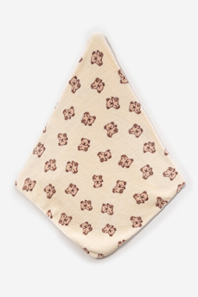 Bebitof Cute Teddy Bear Patterned 88X100 Wellsoft Baby Blanket