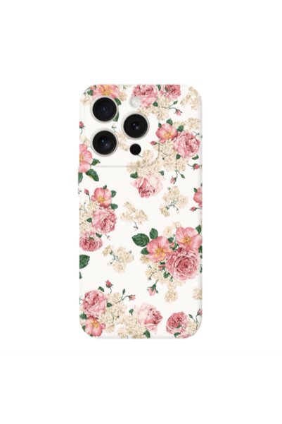Other Apple iPhone 15 Pro Pink Flowers 2 Transparent Silicone TPU Θήκη