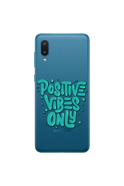 Other Samsung A02 Positive Vibes Only Transparent Silicone TPU Θήκη