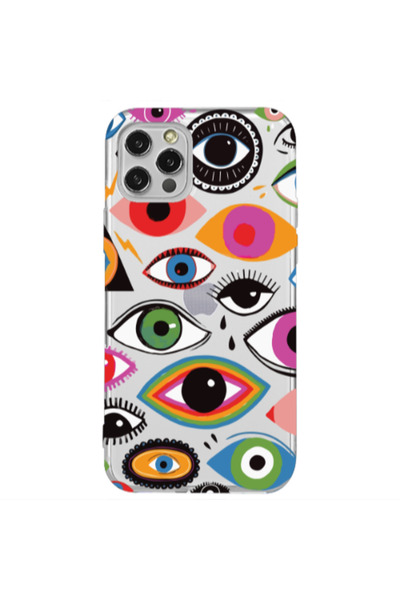 Other Apple iPhone 12 Pro Colorful eyes Transparent Silicone TPU Θήκη