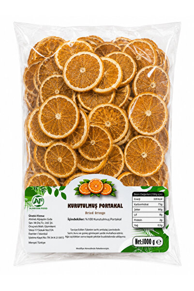 AF ALPAYDIN FOOD KURUTULMUŞ ŞEKERSİZ NATUREL PORTAKAL 1000 GR Dried Orange