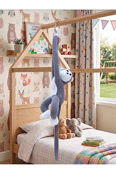 ALLORA Elleri yapışan oyun ve uyku arkadaşı peluş maymun(80 Cm)