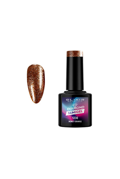 Elixir DIAMOND SEMI GEL (ΗΜΙΜΟΝΙΜΟ BΕΡΝΙΚΙ) - 1230 (HONEY Orange) 8ML