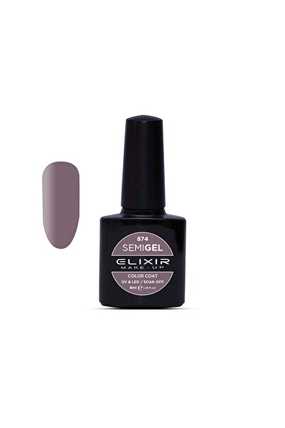 Elixir SEMI GEL (ΗΜΙΜΟΝΙΜΟ ΒΕΡΝΙΚΙ) - 874 (DEEP TAUPE) 8ML