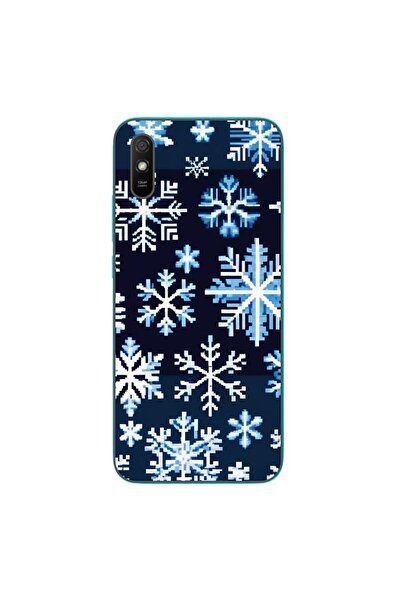 OEM Husa compatibila cu Xiaomi Redmi 9A Silicon Gel Tpu Model Pixel Art Snowf...