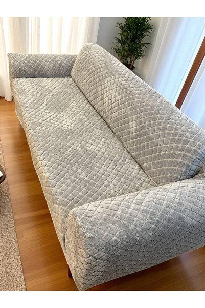 elyar Plush Elastic Sofa Cover 3-Seater Washable Stretchable Armchair Slipcover