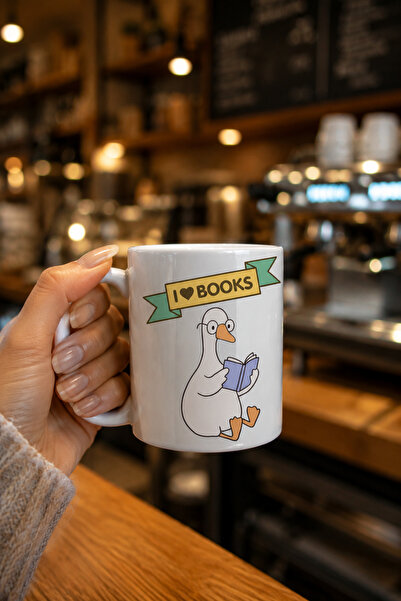 chic crazze I Love Books Written Ceramic Mug Special Design for Book Lovers M...