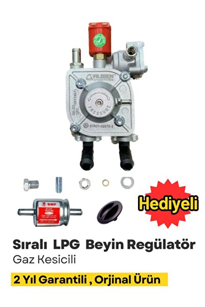 ALBİEN Sıralı Sistem LPG Beyin Regülatör Gaz Kesicili   Atiker Zavoli Cangas ...