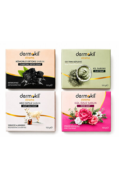 Dermokil مجموعة أدفانتج المكونة من 4 قطع من صابون العناية بالبشرة 4x100 جرام