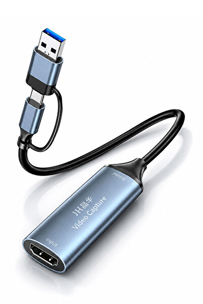 JINGHUA USB Type-C Çift Başlıklı Video Yakalama Kartı, 4K@30Hz HDMI Giriş 108...
