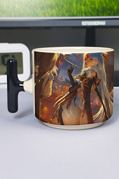 ZipZap Ningguang Genshin Impact Printed Ceramic Luxury Mug (1 Piece) T-Shaped...