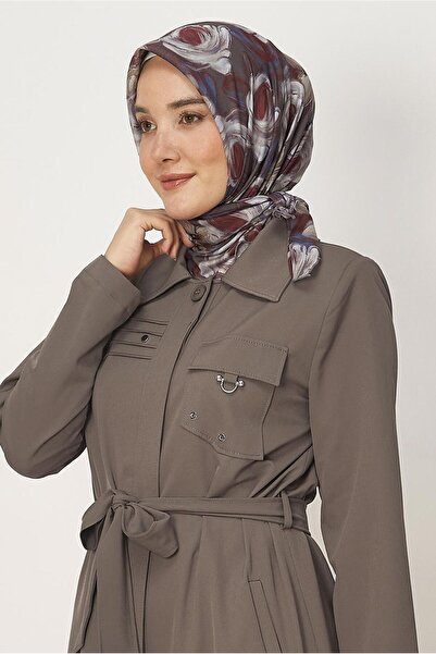Alvina Patterned Natural Scarf 8636